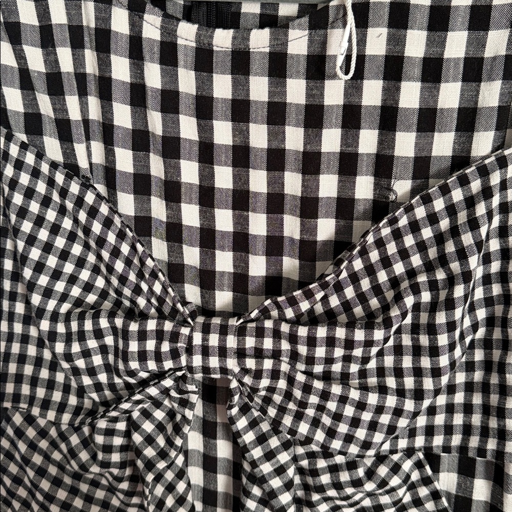 merry jenny Black and White Gingham Bow Midi Dress - Picture 11 of 11